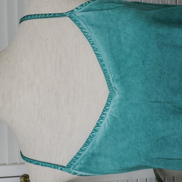 RVCA Fight or Flight Size M Seafoam Lattice Cage Back Cami Top. - Picture 2 of 6